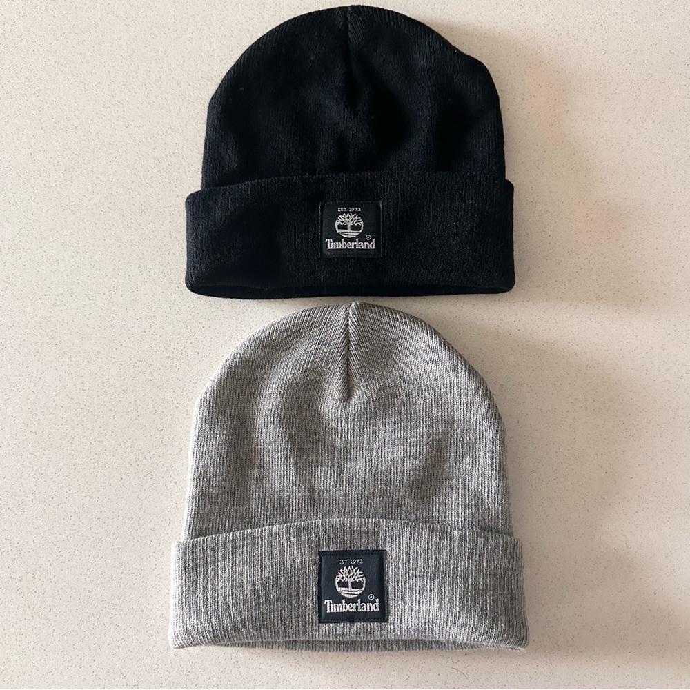 NWT Timberland Men`s Cuffed Beanie 2 Pack